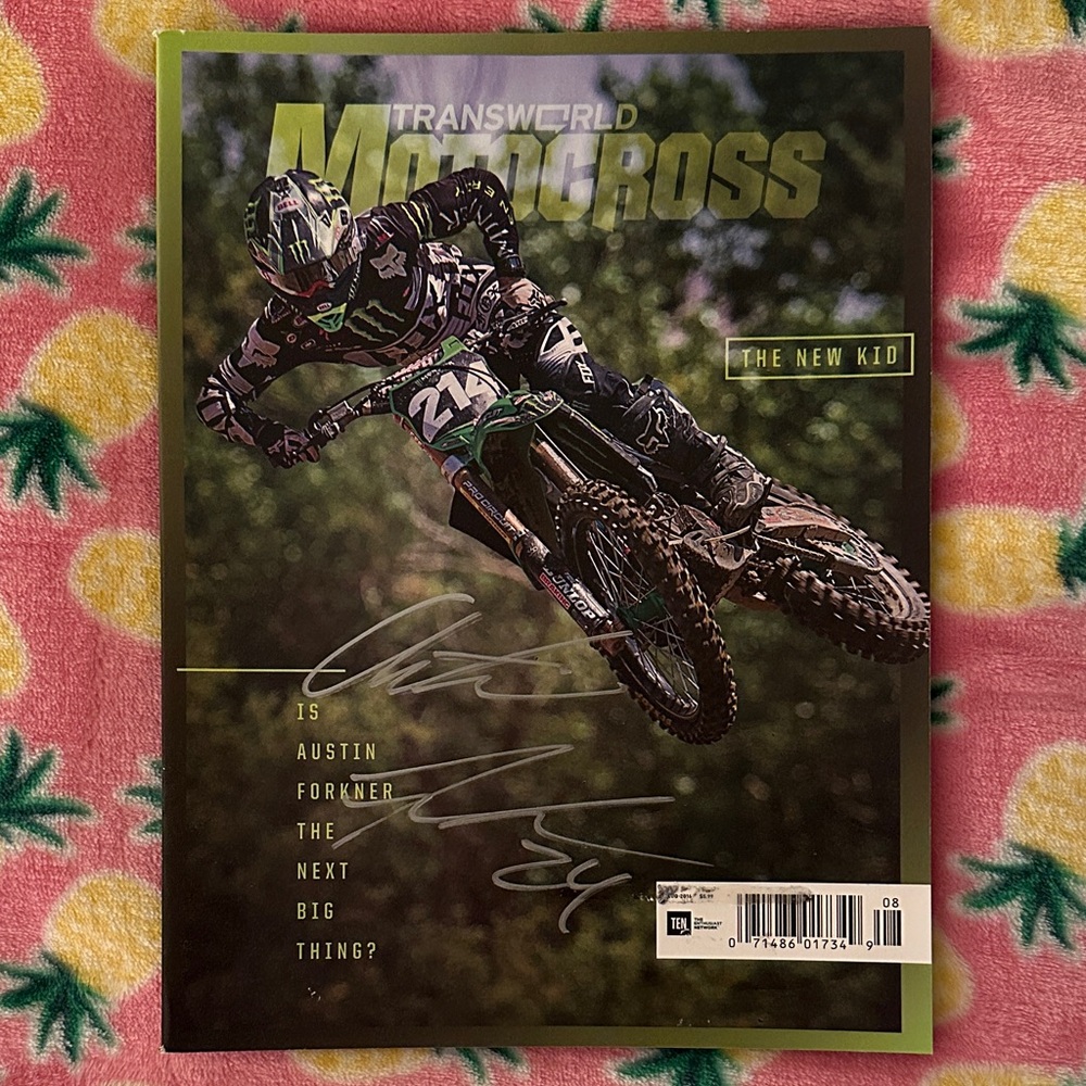 Austin Forkner signed Transworld Motocross Magazine
